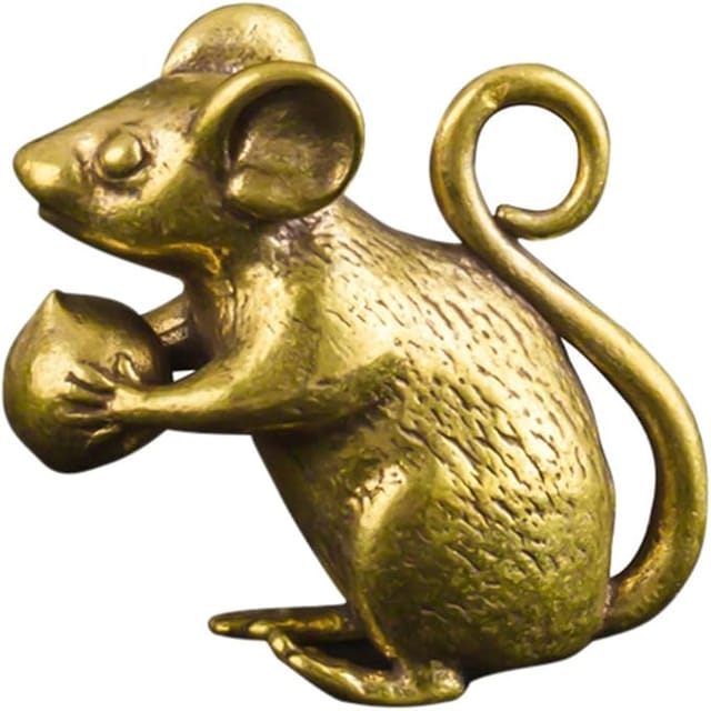 Glücks-Ratten-Statue, chinesische Feng Shui-Ratten-Skulptur